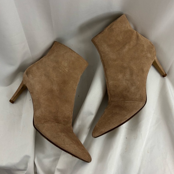 GUC Rag & Bone sz38 1/2 Beja Nude Pointy Suede Ankle Boots… - Picture 1 of 12